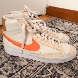 Nike Blazer Mid Cream and Orange Men’s Size 10